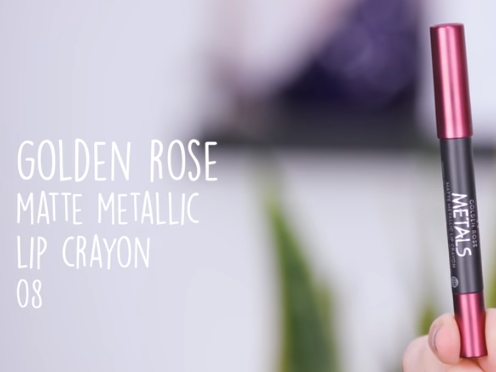 Golden Rose Matte Metallic Lip Crayon 08